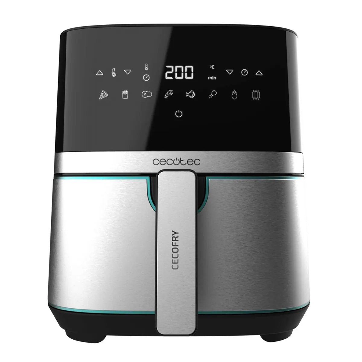 CECOTEC 03315 Forrólevegős sütő 5,5 L 200 °C 8 programok Rozsdamentes acél, Fekete #1