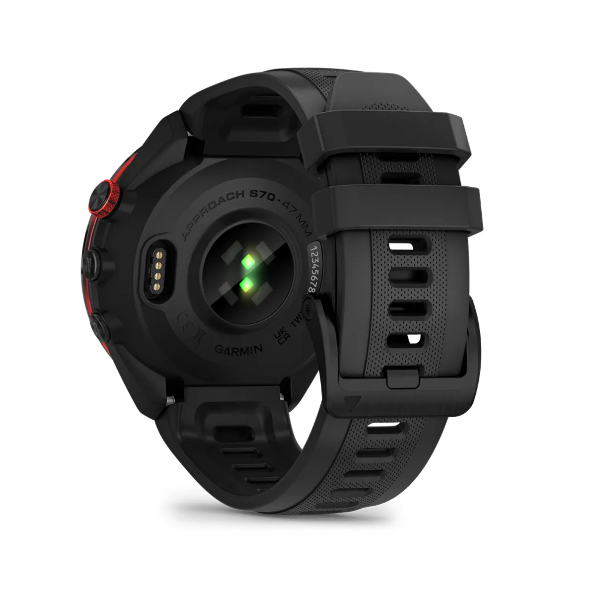 Garmin 010-02746-12 Approach S70 47mm AMOLED kijelző fekete kerámiakeret fekete szilikon szíj #4