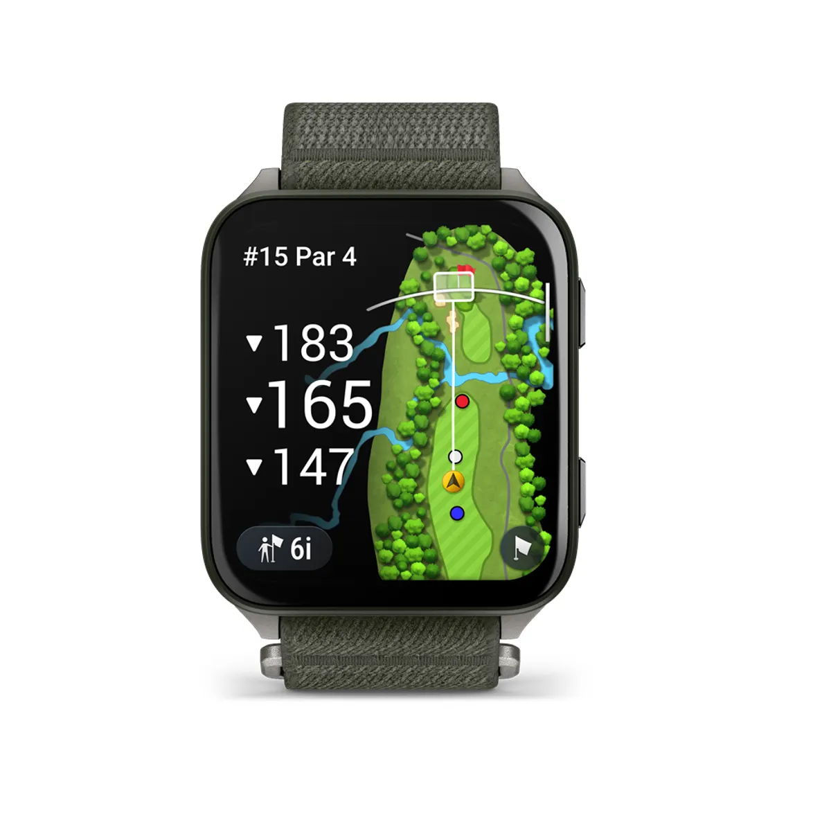 Garmin 010-02980-03 Venu X1 Titanium ComfortFit nylon szíj mohazöld #3