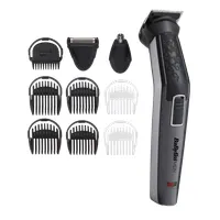 BaByliss MT727E trimmelő titán penge vezeték nélküli beépített akkumulátor 8 ó töltés 60 perc kivehető kés mosható 4 hosszbeállítás min 0,5 mm max 8 mm 10 fésű