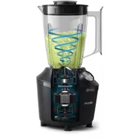 PHILIPS HR2191-01 asztali mixer 2 L 600 W, 4 sebesség, pulzus, jégkásítás, rozsdamentes penge SAN edény, fekete #3