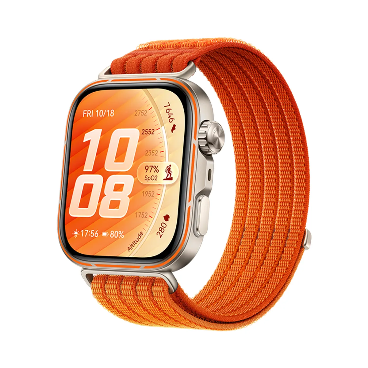 Huawei 55020HRW Watch Fit 5 Pro narancssárga nejlon szíj #9