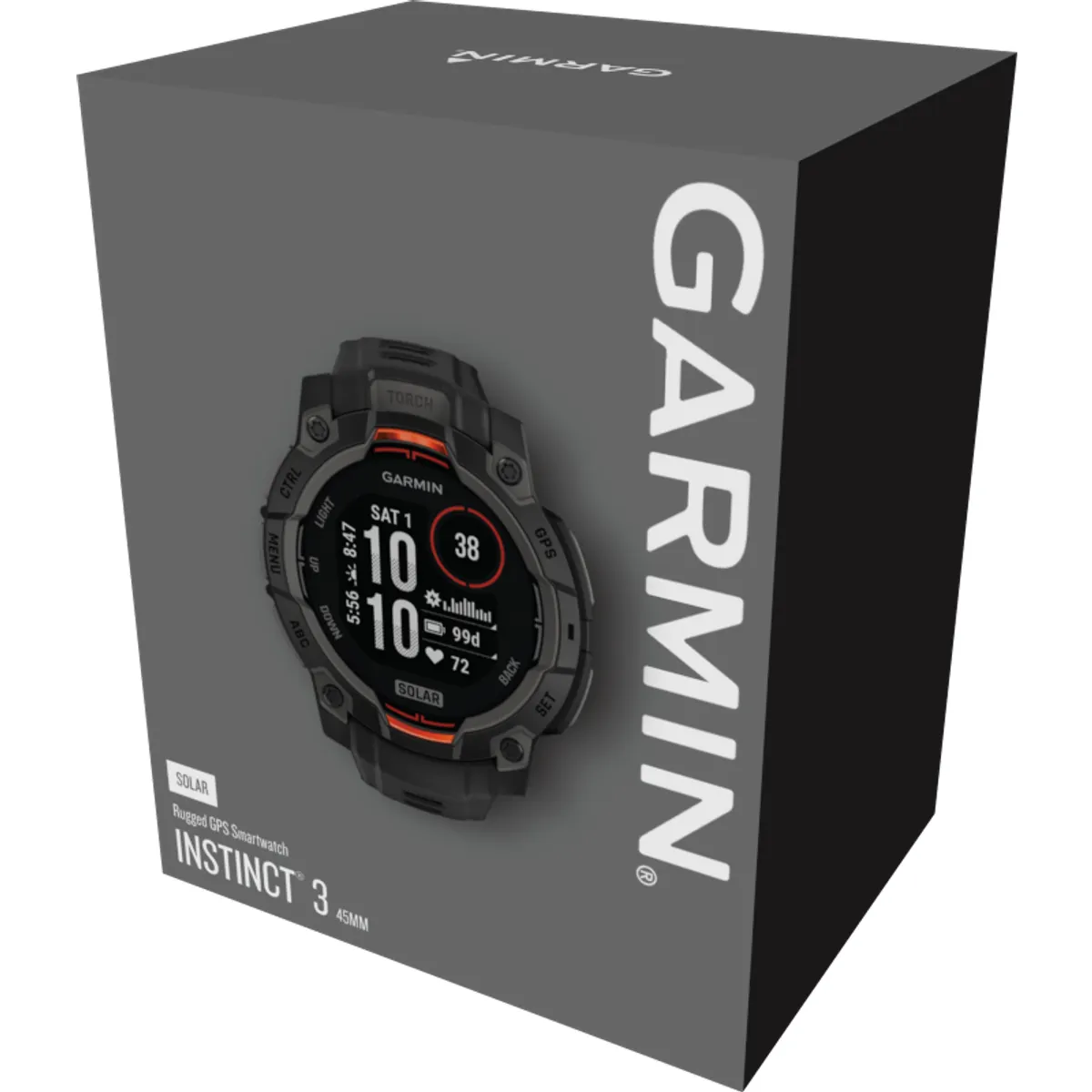 Garmin 010-02934-00 Instinct 3 45mm Solar fekete zseblámpa #6