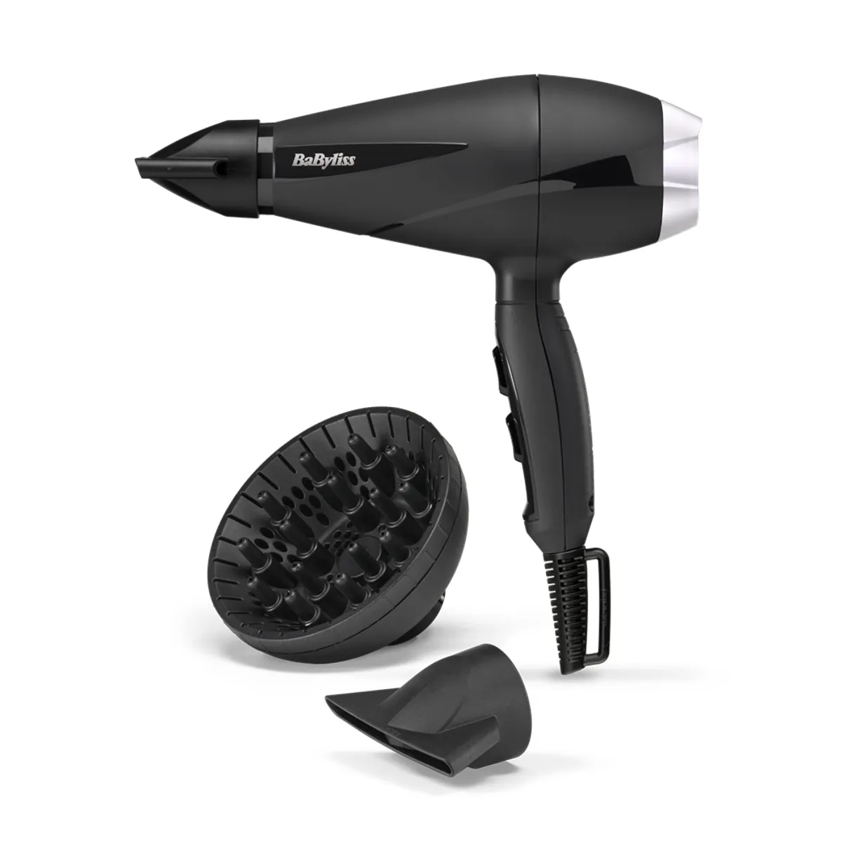 BaByliss 6710DE hajszárító fekete 2100 W 2 hő 2 sebesség ionos cool shot diffúzor koncentrátor 2,8 m #1