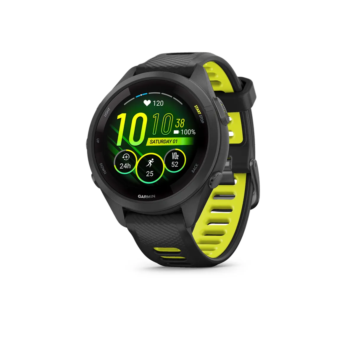 Garmin 010-02810-13 sportóra amoled 1,1" érintőképernyő gps glonass 42 mm 8 gb 24 ó gps mód 5 atm fekete sárga szíj #1