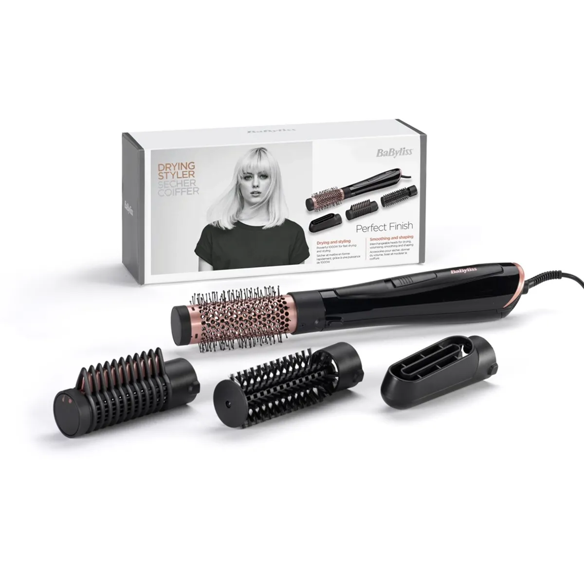 BaByliss AS126E Forrólevegős hajkefe 1000 W 2 hőfok 2 sebesség 38 mm 360 fokos elforgatható alapzat 4 kefefejek #4