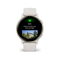 Garmin 010-02862-11 sportóra AMOLED kijelző, kör, 42,2mm, fehér szilikon szíj, 20 mm, NFC, GPS, GLONASS, Bluetooth-ANT, 5ATM, 11 nap #1