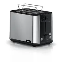Braun HT1510BK HT1510BK 2 hely 8 fokozat fekete rozsdamentes acél morzsatál 2 szelet 900W melegentartó funkció melegítőrács