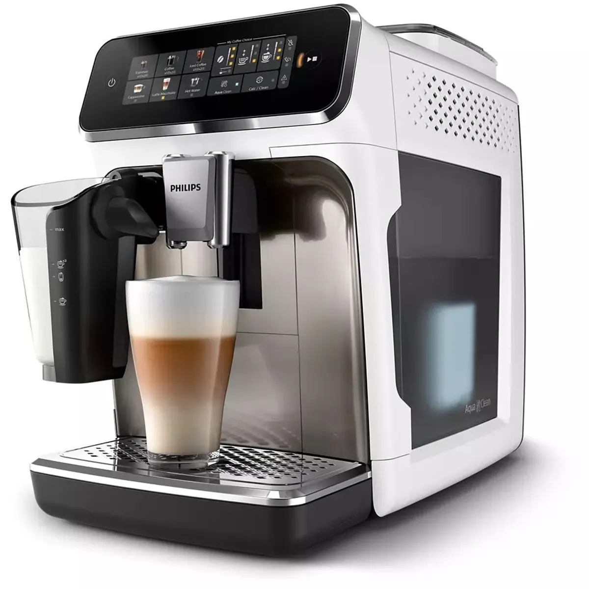 Philips EP3343/90 Eszpresszó kávéfőző gép kerámia őrlő, 1,8 L víztartály, 15 bar, TFT kijelző, tejhabosító, AquaClean #2
