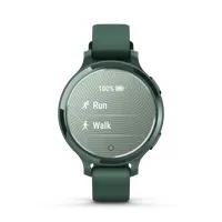 Garmin 010-02891-02 Lily 38 mm Jasper Green 50 m vízálló szilikon szíj alumínium tokkal Gorilla Glass 3 GPS pulzusmérő értesítések