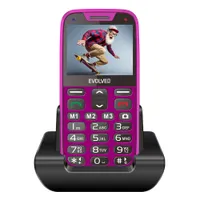 EVOLVEO SGM EP-601-XR-PK EasyPhone XR rózsaszín 2.3" kijelző SOS gomb töltőállomás microSDHC FM rádió fényképes névjegyek