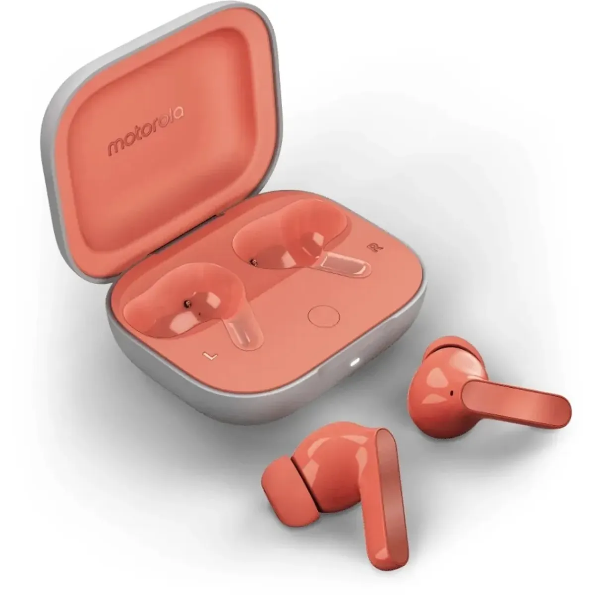 Motorola PG38C05750 fejhallgató Bluetooth 5.3 aktív zajszűrés USB-C tok érintős kijelző Beépített mikrofon Dolby Atmos Korall #4