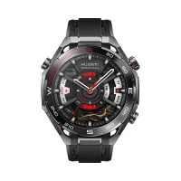 Huawei 55020GBB Watch Ultimate 2 fekete acél óratok GPS aktivitásmérő pulzusmérő IP69 szilikon szíj
