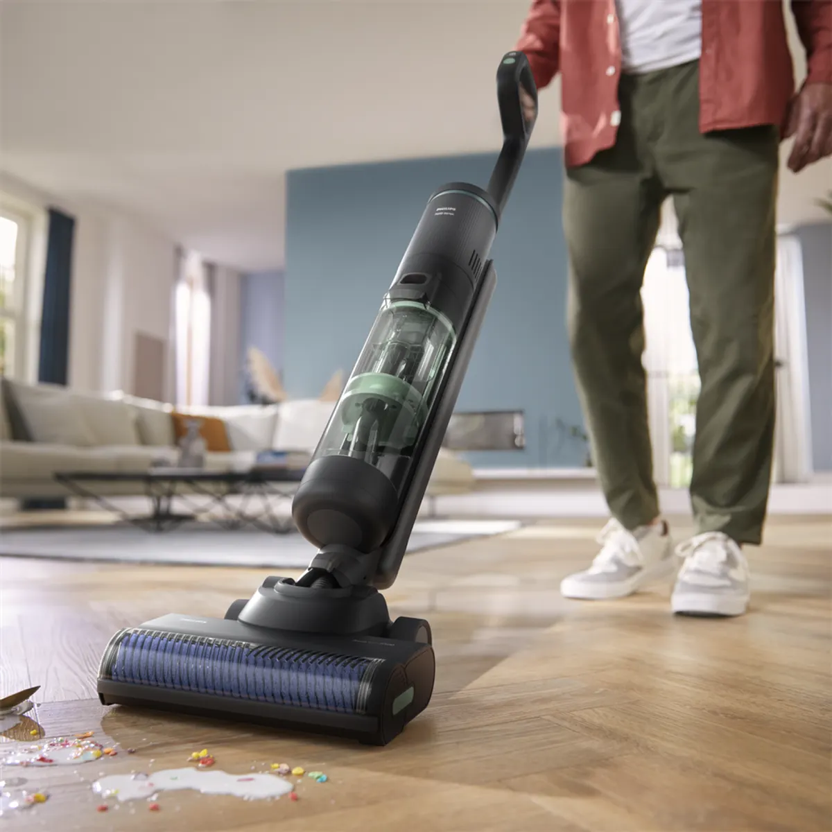 PHILIPS XW7263/11 2 az 1-ben rúdporszívó Li-ion akkumulátor 21,6 V 30 perc 0,45 L porzsák nélküli kivehető kézi porszívó motoros kefe led fényekkel #8