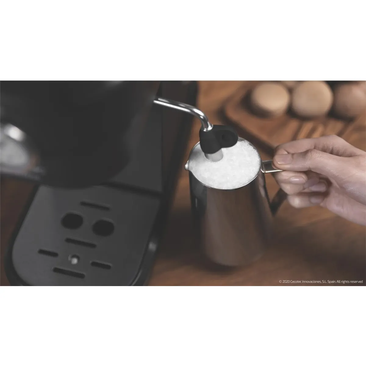 CECOTEC 01653 félautomata kávéfőző tejhabosító 20 bar 1,2 L őrölt kávé #6