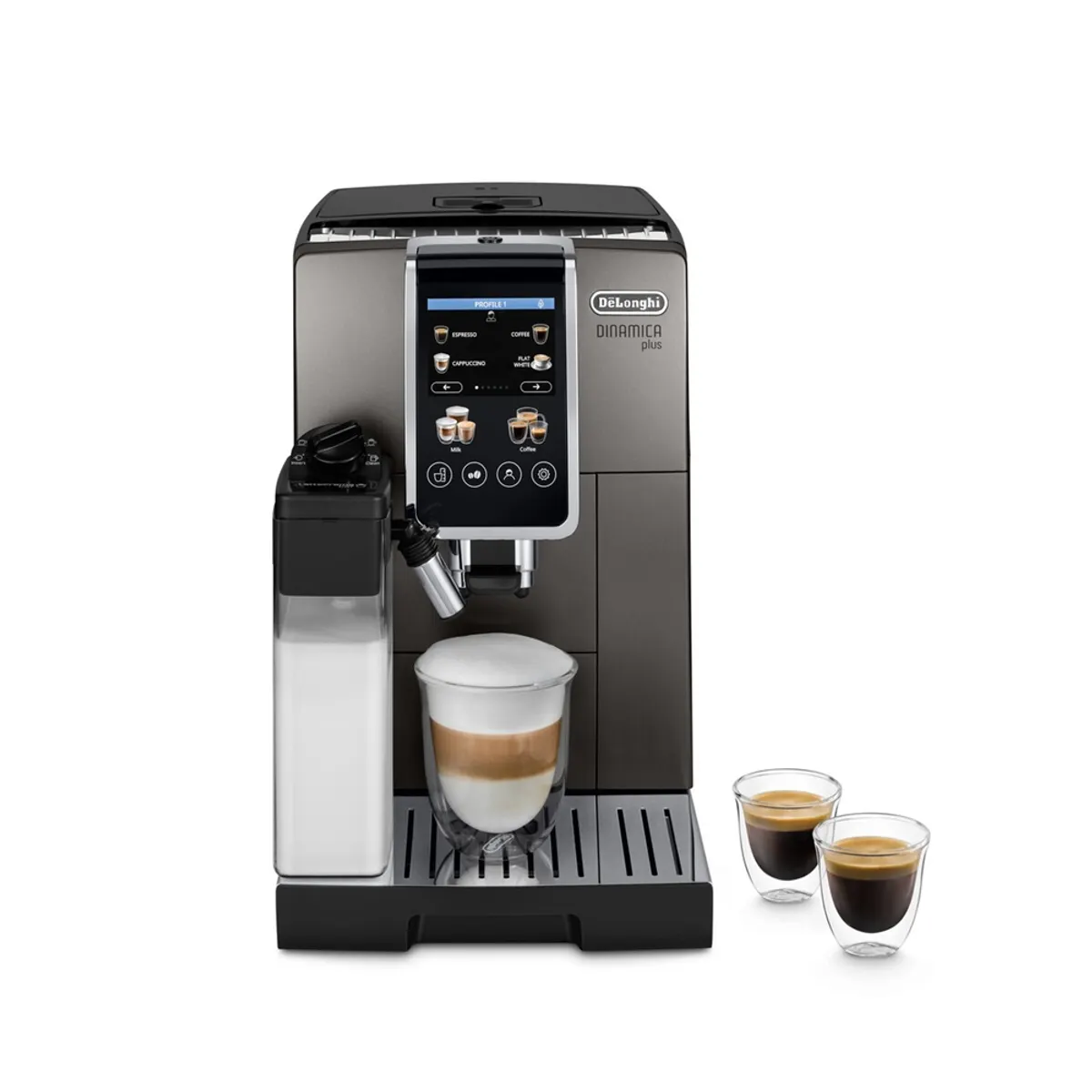DeLonghi ECAM380.95.TB Dinamica Plus LatteCrema Hot 3,5" TFT kijelző 24 ital 1,8 L víztartály 1450 W #1