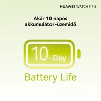 Huawei 55020HSE Watch Fit 5 szilikon szíj fekete GPS NFC aktivitásmérő #10