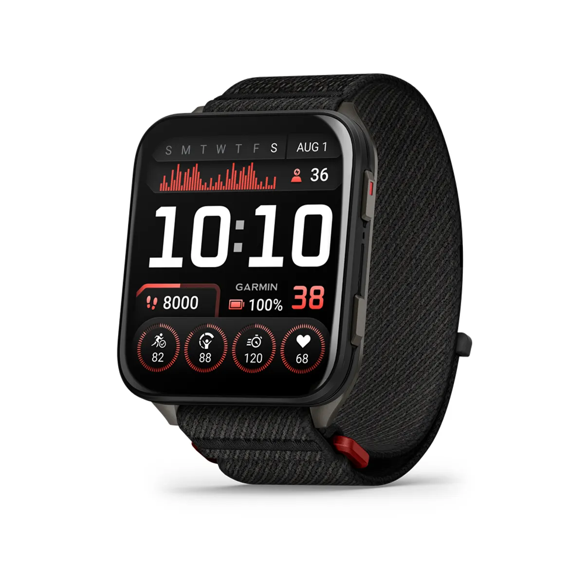 Garmin 010-02980-02 Venu X1 Titanium 2" AMOLED érintőképernyő ComfortFit nylon szíj fekete #1