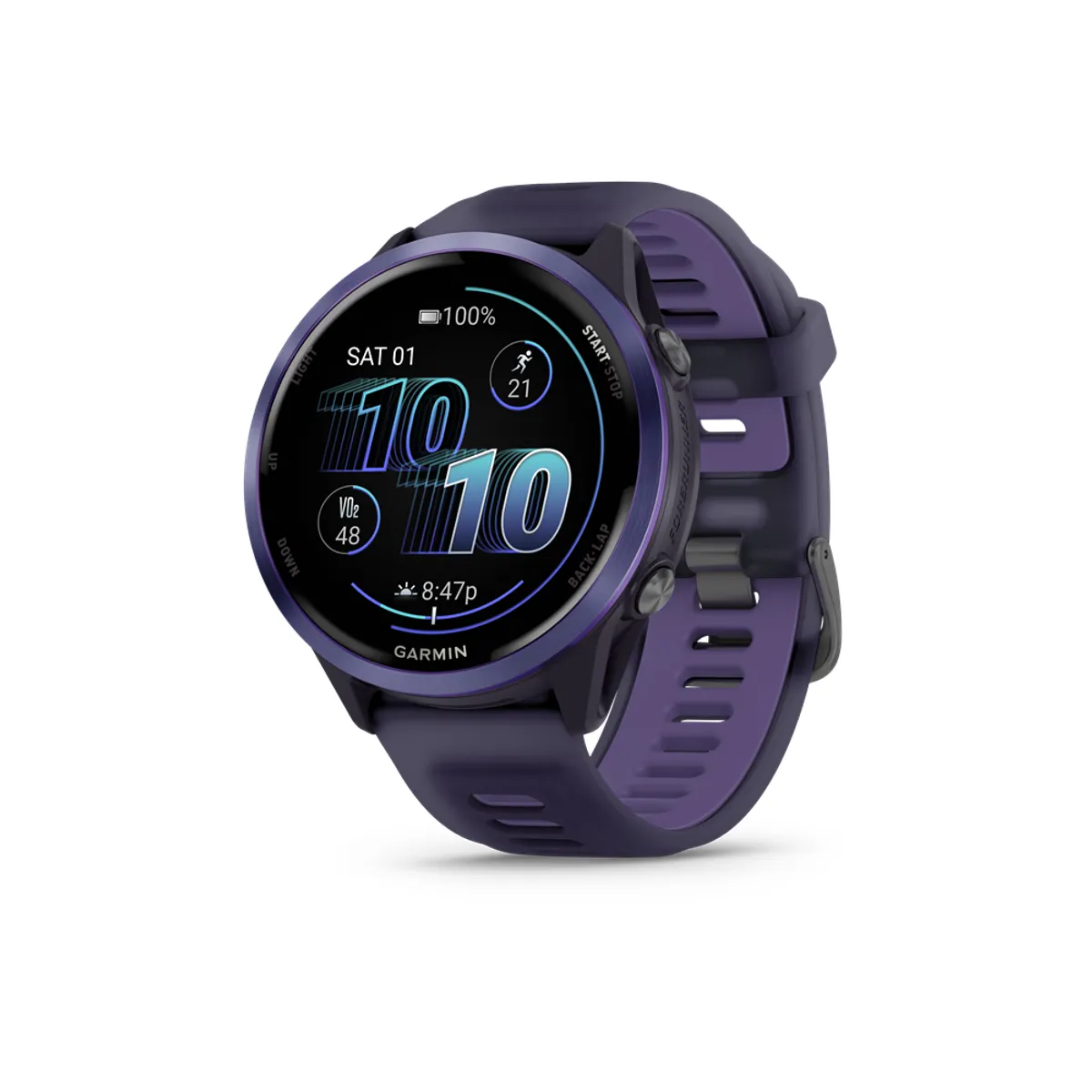 Garmin 010-02971-02 Forerunner 570 1.4" AMOLED érintőképernyő 454x454 8 GB Wi-Fi GPS szilikon ibolya #6