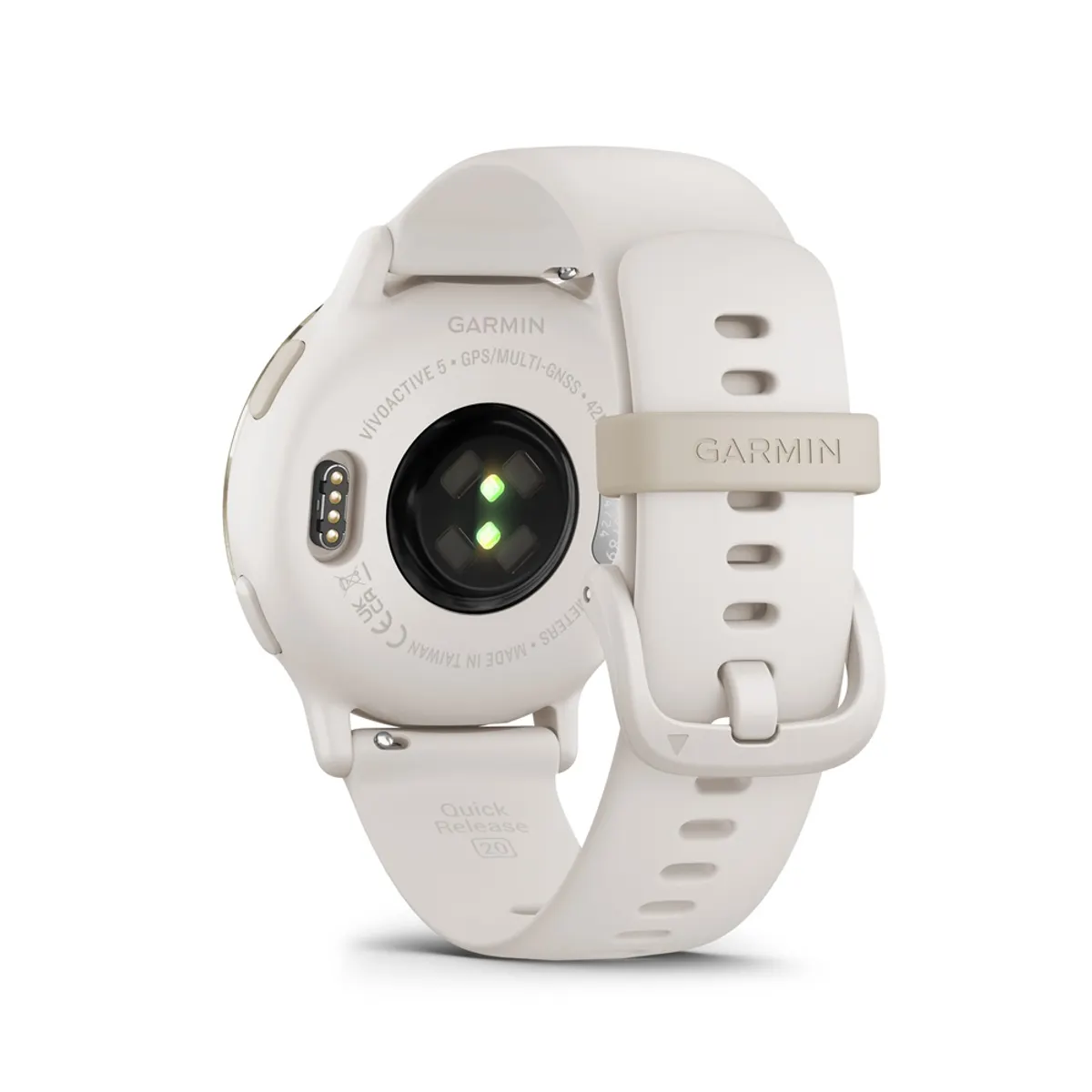 Garmin 010-02862-11 sportóra AMOLED kijelző, kör, 42,2mm, fehér szilikon szíj, 20 mm, NFC, GPS, GLONASS, Bluetooth-ANT, 5ATM, 11 nap #4