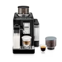DeLonghi EXAM440.55.B automatikus tejhabosítóval 1,4 L víztartály 19 bar TFT rozsdamentes acél őrlő beépített daráló két csésze egyszerre fekete