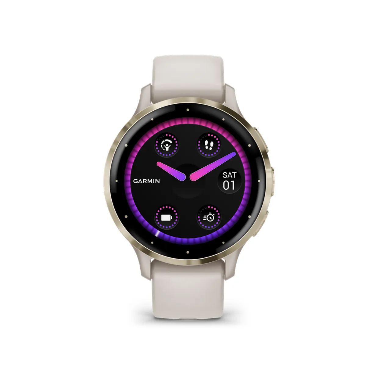 Garmin 010-02785-04 okosóra 41 mm, 1,2" AMOLED, elefántcsontszínű szíj, 8 GB, GPS+GLONASS, 5 ATM, pulzusmérő, érintőképernyő, Bluetooth, Wi-Fi #1