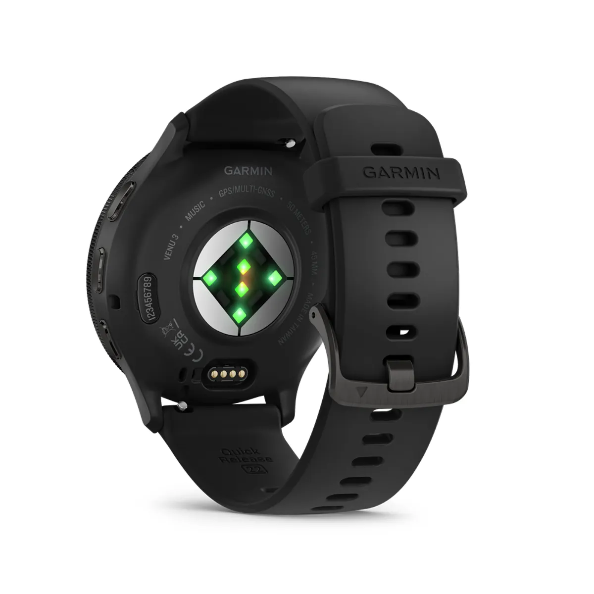 GARMIN 010-02784-01 Venu 2 1.4" AMOLED, 45 mm, fekete szilikon szíj GPS GLONASS, pulzusmérő SpO2 5ATM, zenevezés, Saját telefon megkeresése #4