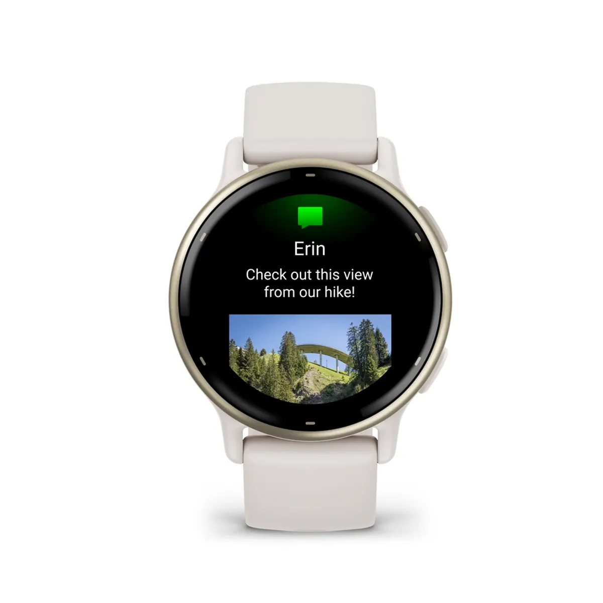 Garmin 010-02862-11 sportóra AMOLED kijelző, kör, 42,2mm, fehér szilikon szíj, 20 mm, NFC, GPS, GLONASS, Bluetooth-ANT, 5ATM, 11 nap #1