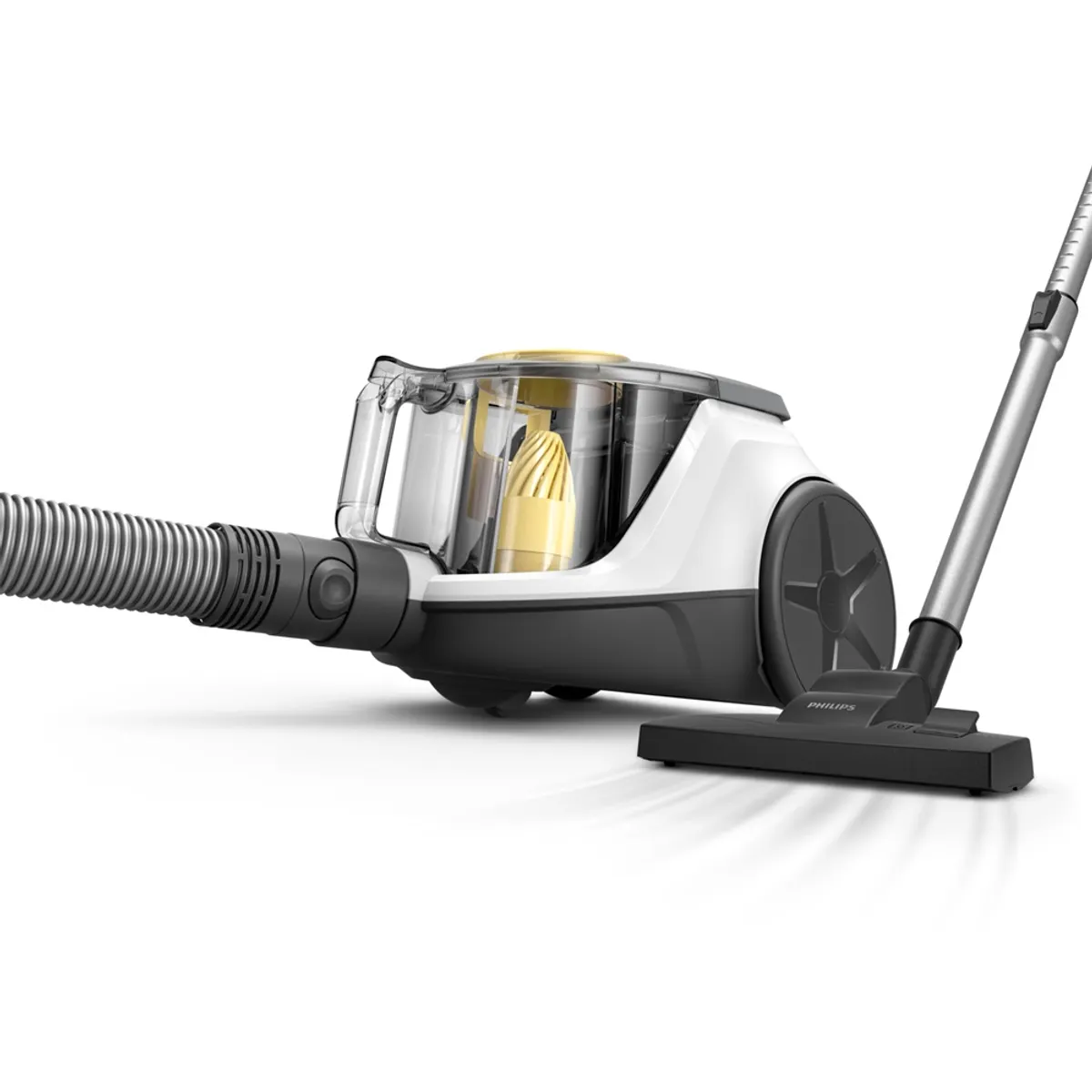 PHILIPS XB2140/09 Henger alakú vákuum 850 W porzsák nélküli ciklon 6 m kábel konikus csatlakozás 8,8 m hatótáv 1,3 L száraz takarítás fehér #5