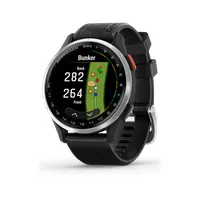 Garmin 010-03009-00 Approach S44 1.2" AMOLED érintőképernyő, 43 000 pálya, GPS üzemidő 15 óra, 5 ATM, szilikon szíj