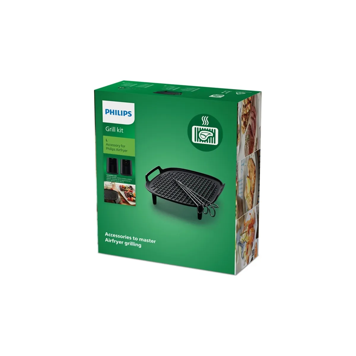 Philips hd9926-00 grill alátét és nyársak alumínium szürke kompatibilis na110, na120, na210, na211, na320, hd9100, hd9200 #3