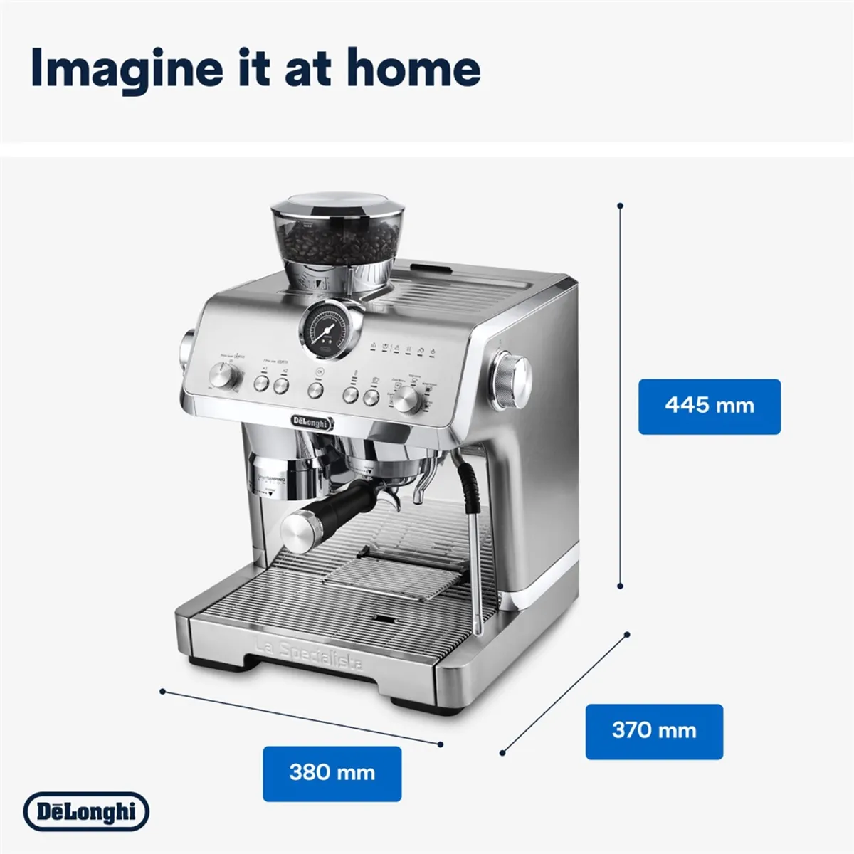 DeLonghi EC9555.M Eszpresszó kávéfőző 19 bar nyomás 2 L tartály beépített daráló 250 g kávébab kapacitás tejhabosító hőblokk rozsdamentes acél ház #5