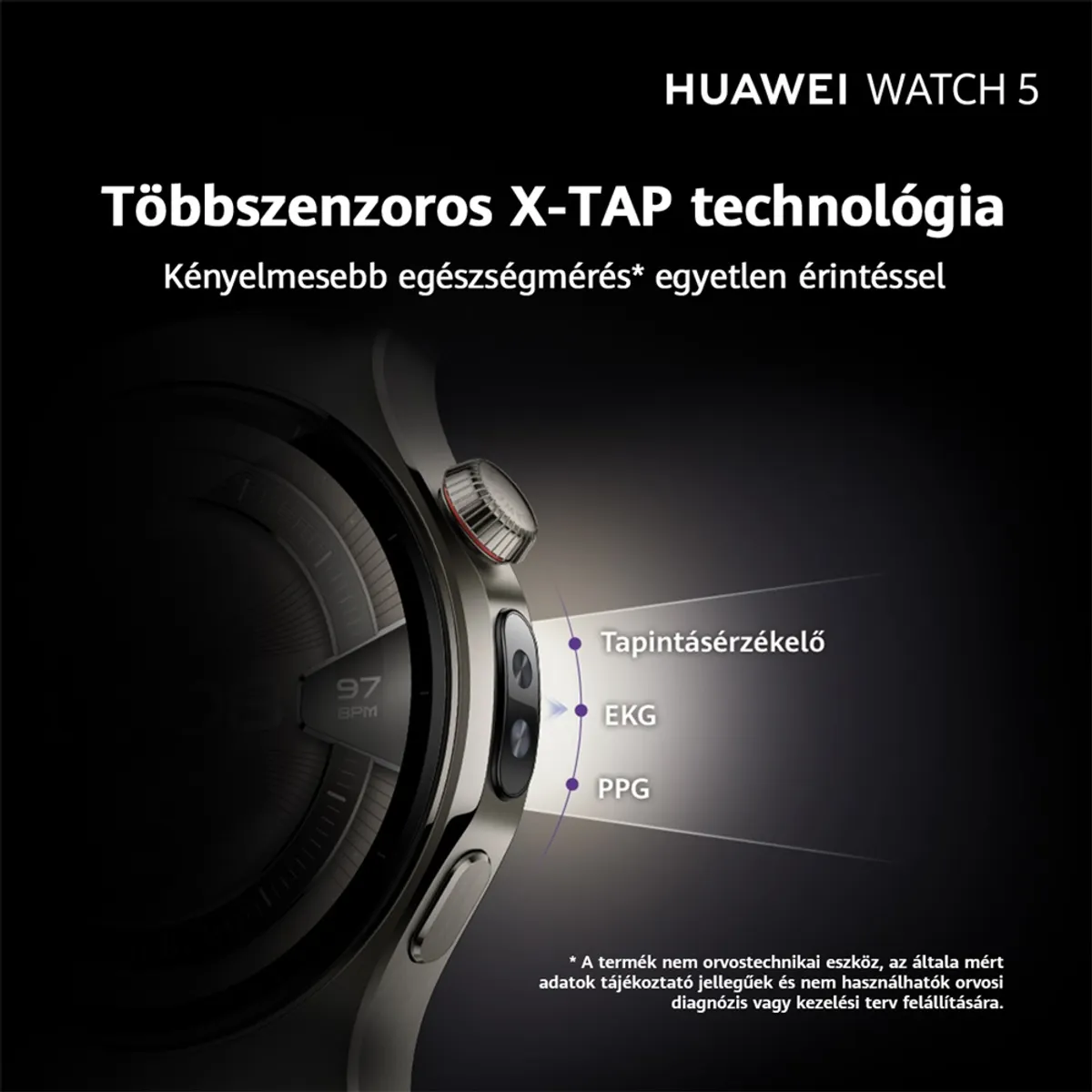 Huawei 55020EWE Watch 5 42mm zöld okosóra #4
