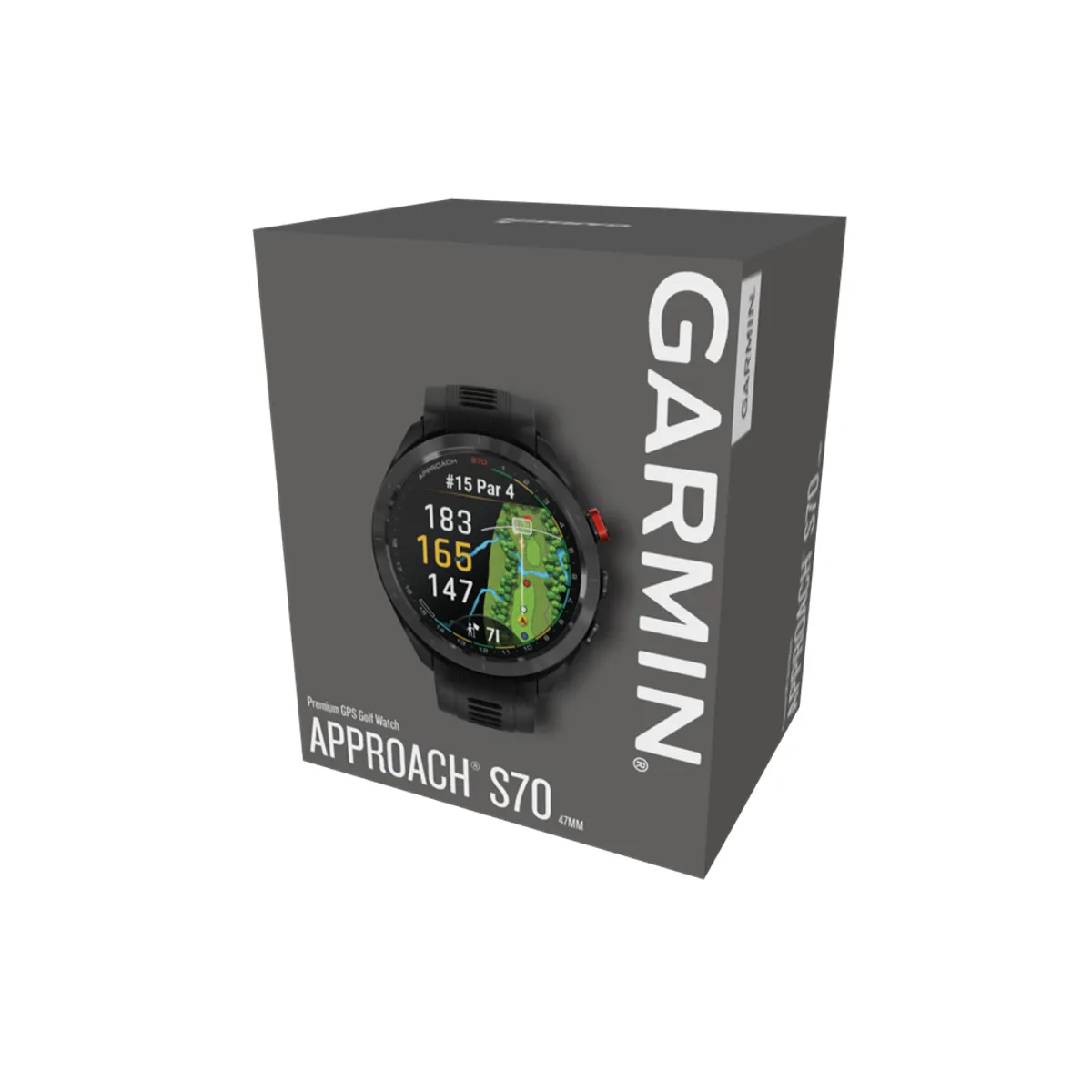 Garmin 010-02746-12 Approach S70 47mm AMOLED kijelző fekete kerámiakeret fekete szilikon szíj #6