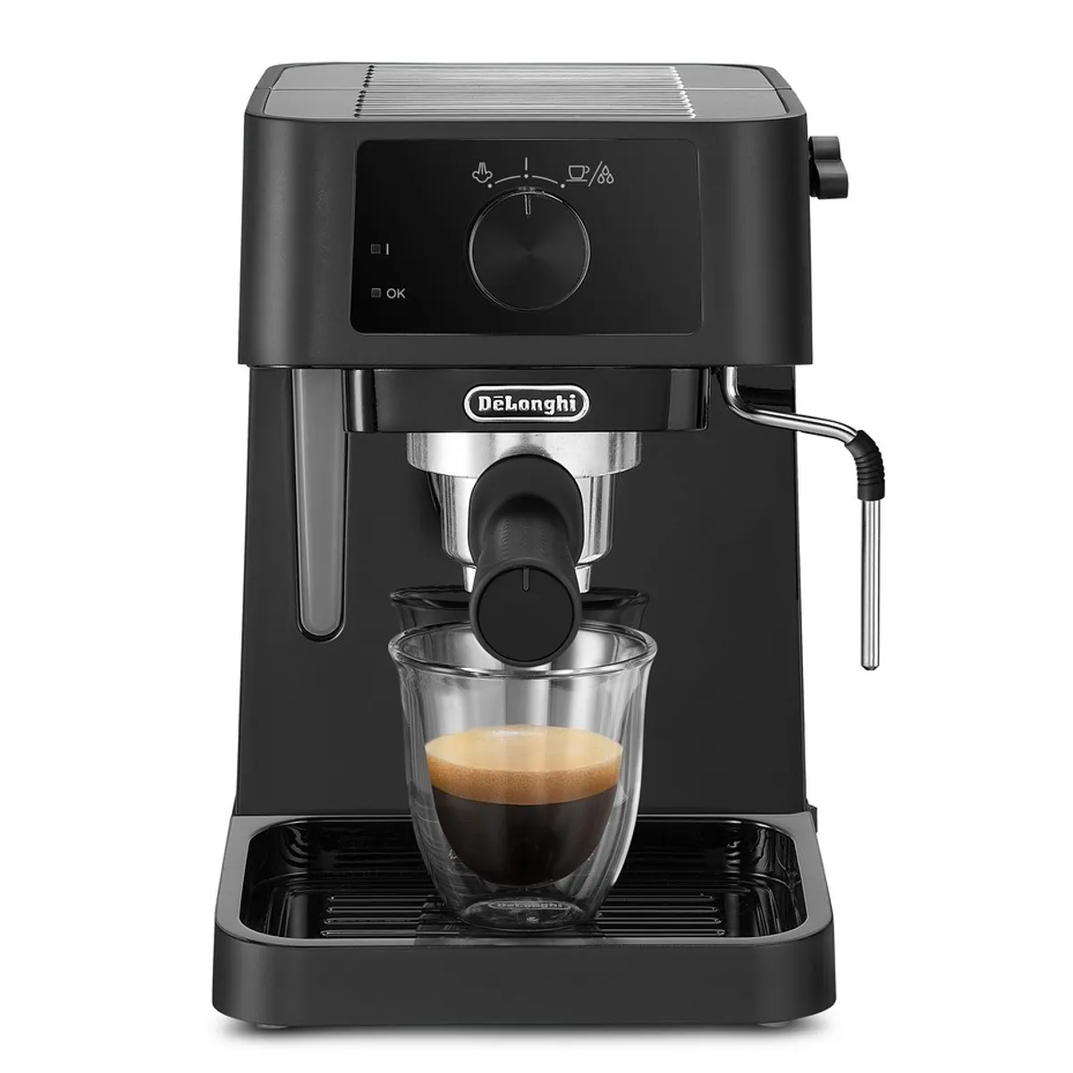 DeLonghi EC230.BK Kávéfőző 2 csésze 15 bar 1 L őrölt kávé Forgógombos #1