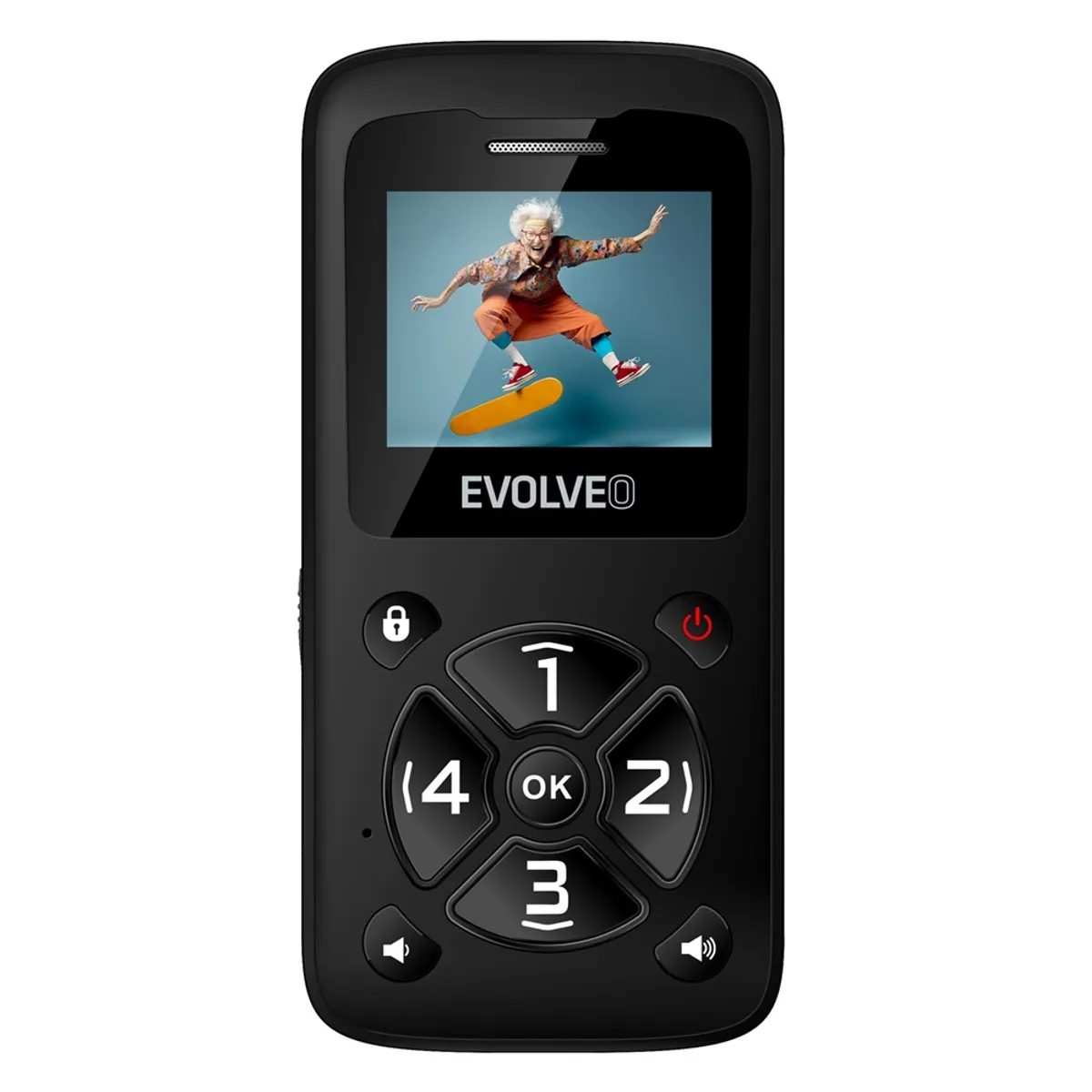 EVOLVEO SGM EP-400-IDB EasyPhone EB 2.4" kijelző 2 SIM 8 gyorstárcsázó SOS gomb FM rádió töltőállomás 1400 mAh #1