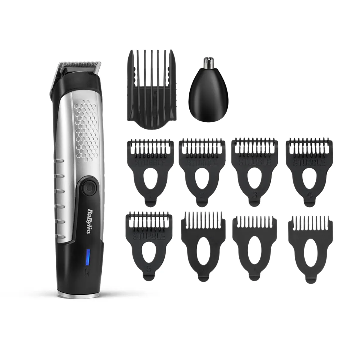 BaByliss T812E precíziós fül fej bajusz orr trimmelő 0,5-10 mm 14 fokozat 80 perc akkumulátor vízálló 2 tartozék fekete ezüst #4