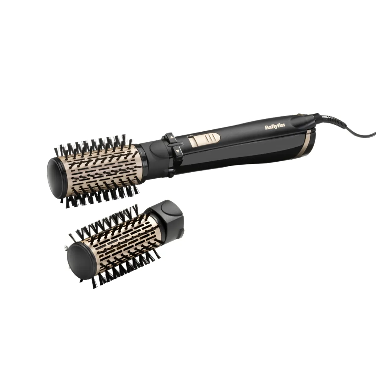 BaByliss AS962E Big Hair Dual forgókefés hajformázó 1000W, 2 meleg + 1 hideg, 2 forgókefe, ionos technológia, fekete-arany #1