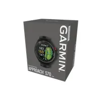 Garmin 010-02746-12 Approach S70 47mm AMOLED kijelző fekete kerámiakeret fekete szilikon szíj #6