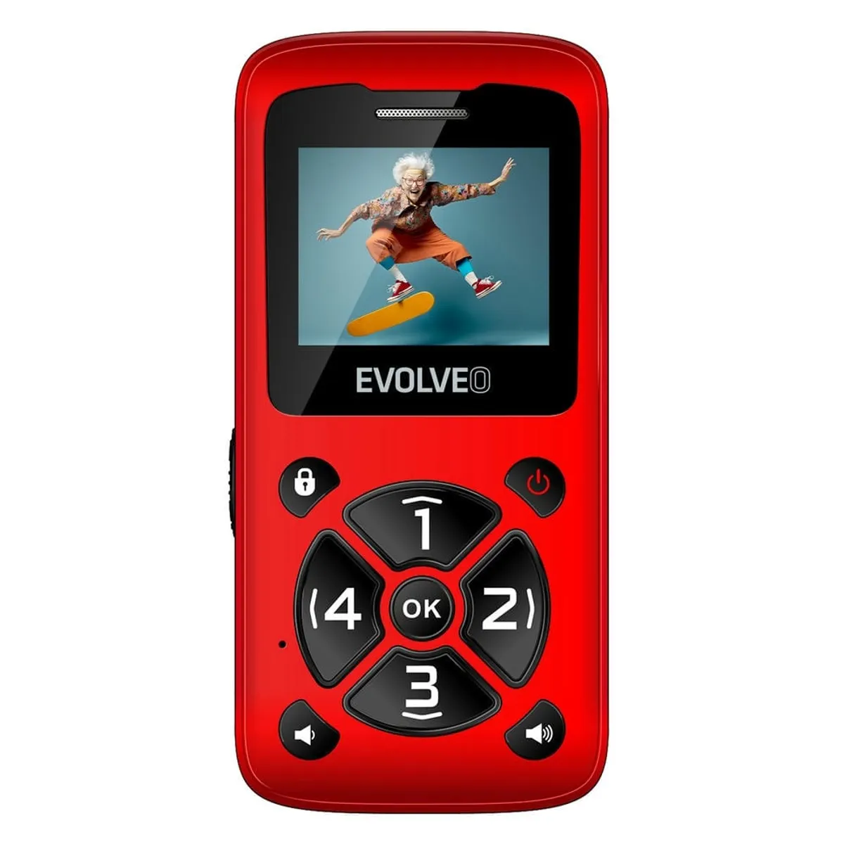 EVOLVEO SGM EP-400-IDR EasyPhone 2.4" kijelző SOS hívás SMS helymeghatározás FM rádió 1400 mAh töltőállomás #1