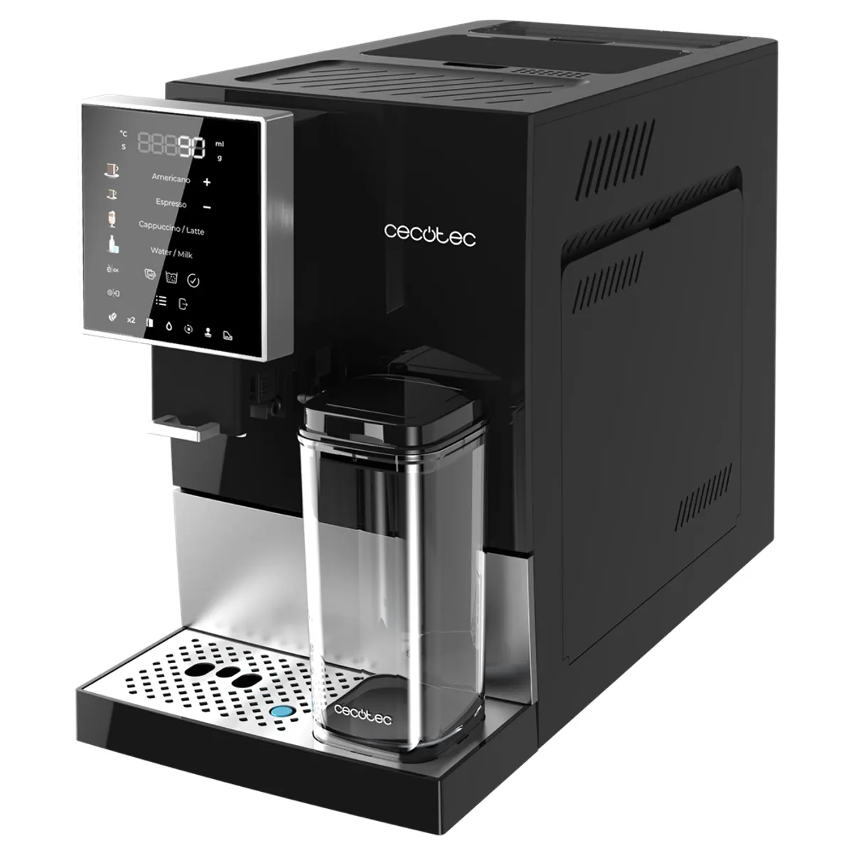 CECOTEC 01800 eszpresszó kávéfőző gép félautomata, 19 bar, beépített daráló, 1,1 L víztartály, 2 csésze, kijelző, 0-140 mm állítható kávéfiók #2