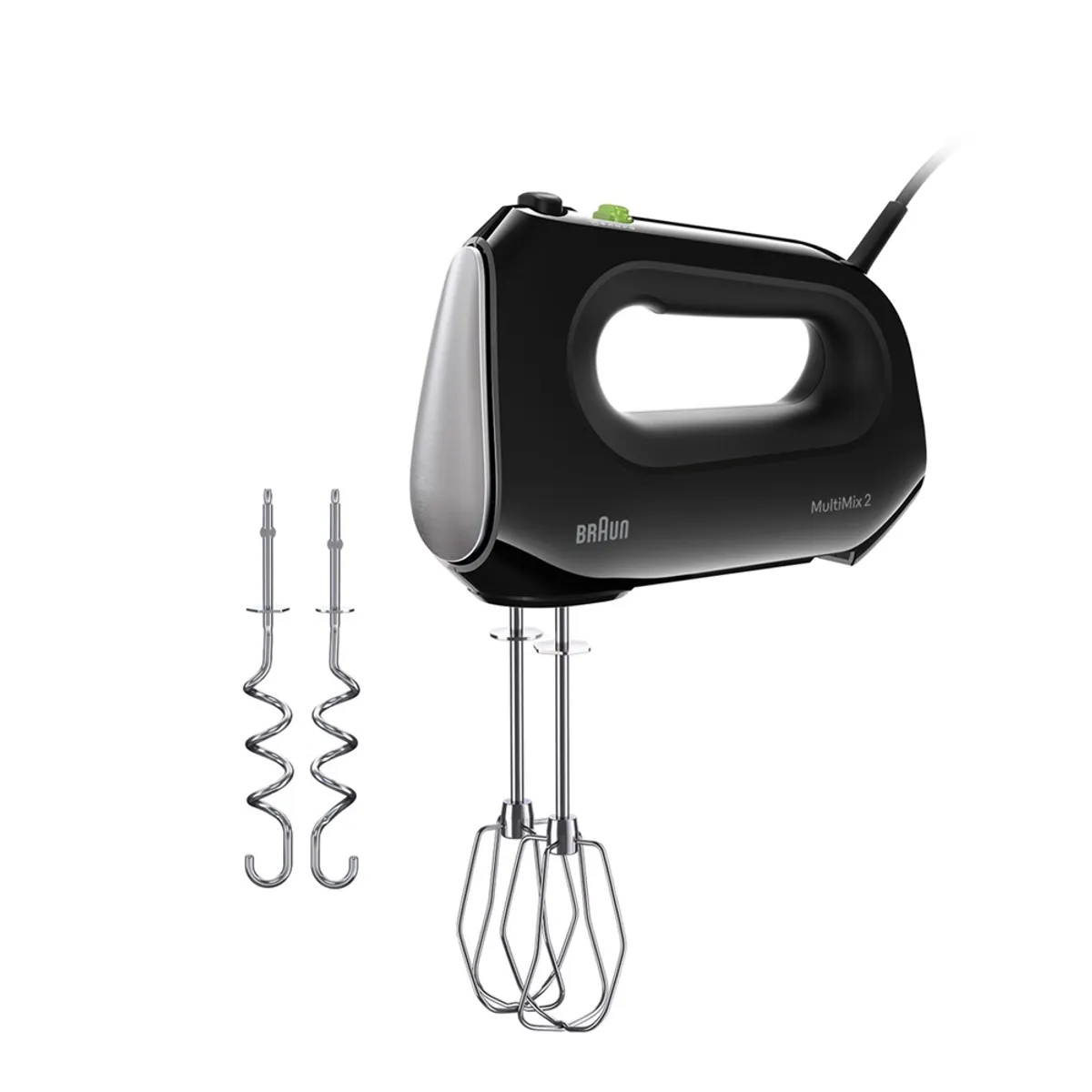 Braun HM2110BK kézi mixer 500 W 4 sebesség turbo dagasztóhorgok habverő 1,25 m vezeték fekete #1
