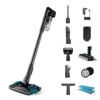 Philips XC8057/01 rúdporszívó Li-ion 25,2 V LED lámpa ciklon szűrő porzsák nélküli nedves és száraz 0,6 L 80 perc üzemidő 6,5 h töltés