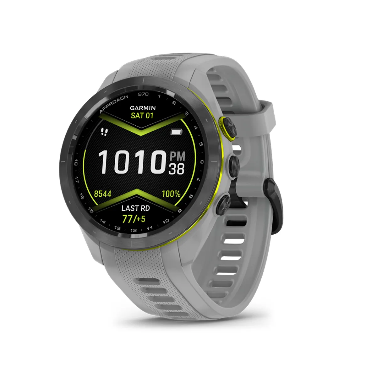 Garmin 010-02746-11 Approach S70 42mm fekete kerámia púderszürke szilikon szíj okosóra #2
