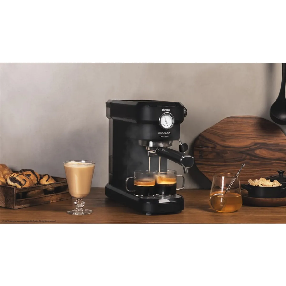 CECOTEC 01653 félautomata kávéfőző tejhabosító 20 bar 1,2 L őrölt kávé #4