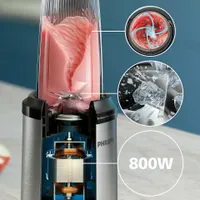 Philips HR2764/00 asztali mixer 0,7 l 800 watt 3 fokozat jégkásítás rozsdamentes penge Tritán edény BPA-mentes #3