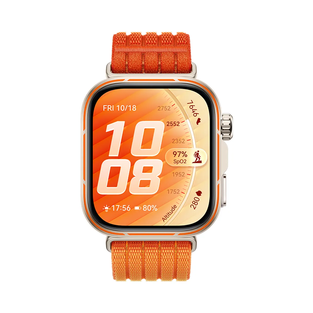 Huawei 55020HRW Watch Fit 5 Pro narancssárga nejlon szíj #1