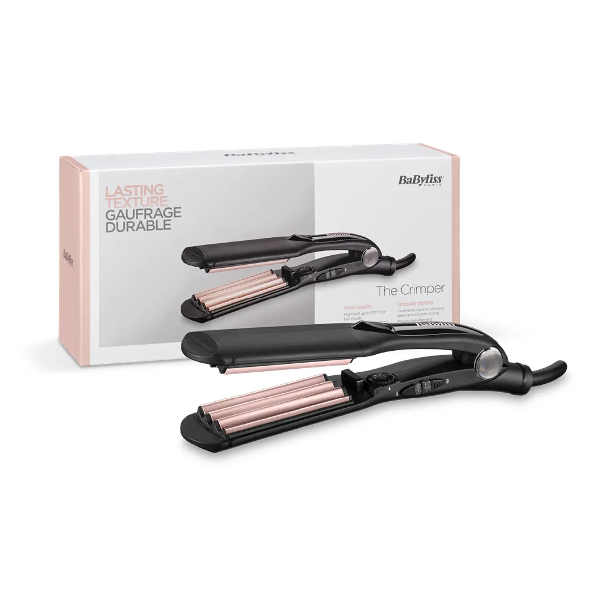 BaByliss 2165CE Texturizáló hajvasaló kerámia turmalin bevonat 210C 10 fokozat 1,8 m #3