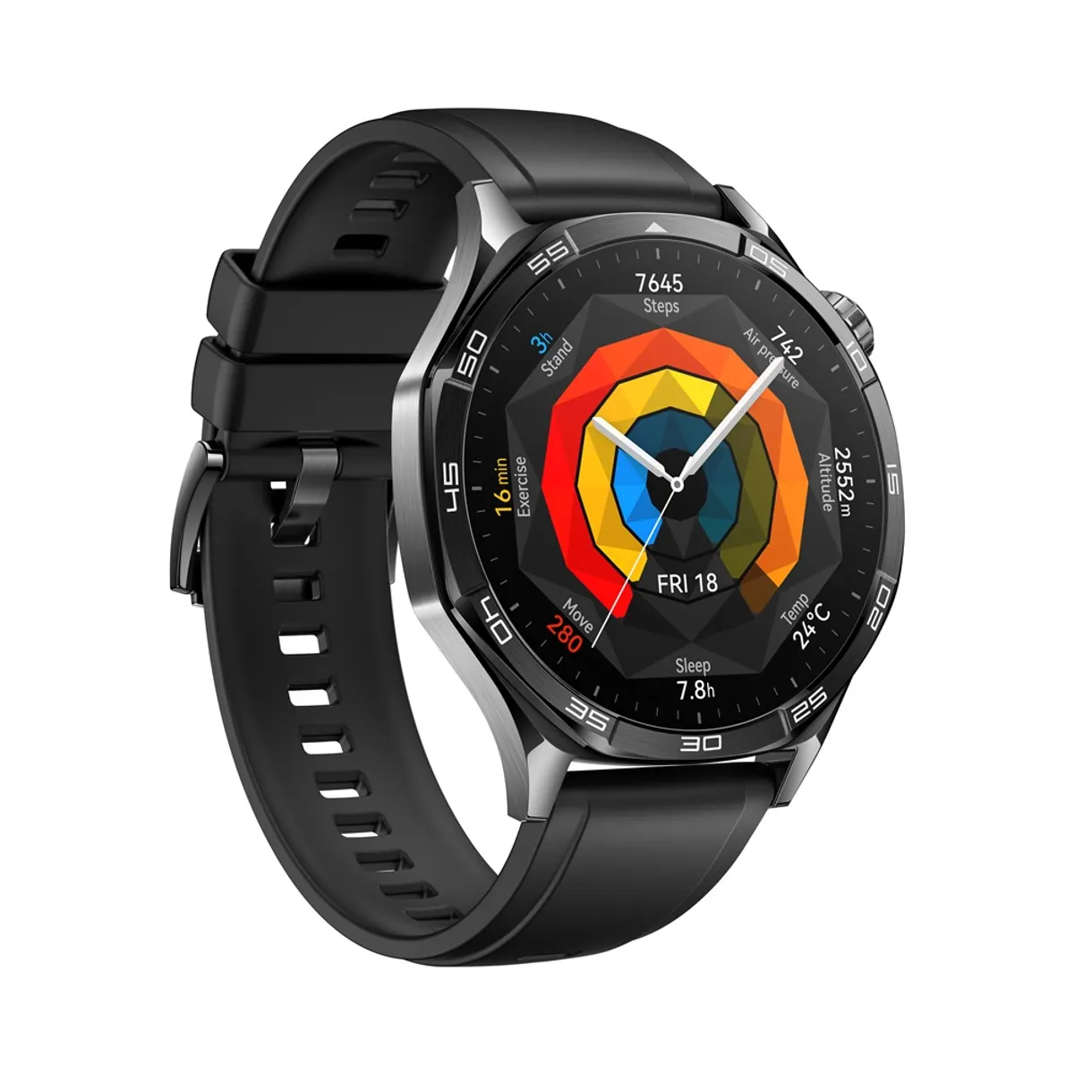 Huawei 55020DKM okosóra amoled 1.43" nfc bluetooth 5.2 ip69k 524 mAh rozsdamentes acél fekete szíj #4