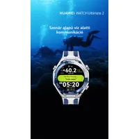 Huawei 55020GBB Watch Ultimate 2 fekete acél óratok GPS aktivitásmérő pulzusmérő IP69 szilikon szíj #6